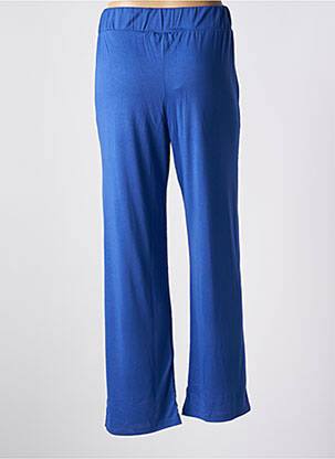Pantalon droit stretch taille haute bleu SCORZZO femme