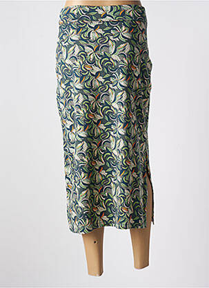 Jupe longue coupe droite vert TRANQUILLO femme