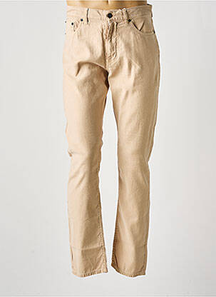 Pantalon slim fermeture zippée sous rabat boutonné beige GANT homme