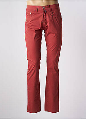 Pantalon droit stretch taille normale rouge PIERRE CARDIN homme
