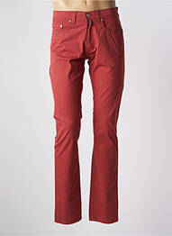 Pantalon droit stretch taille normale rouge PIERRE CARDIN homme