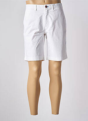 Bermuda coupe droite taille normale blanc VICOMTEA homme
