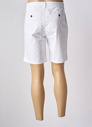 Bermuda coupe droite taille normale blanc VICOMTEA homme