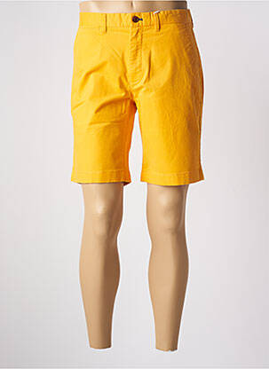 Bermuda coupe droite taille normale jaune VICOMTEA homme