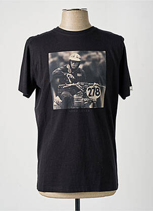 T-shirt stretch manches courtes noir HERO SEVEN homme