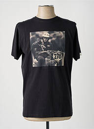 T-shirt stretch manches courtes noir HERO SEVEN homme