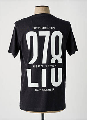 T-shirt stretch manches courtes noir HERO SEVEN homme