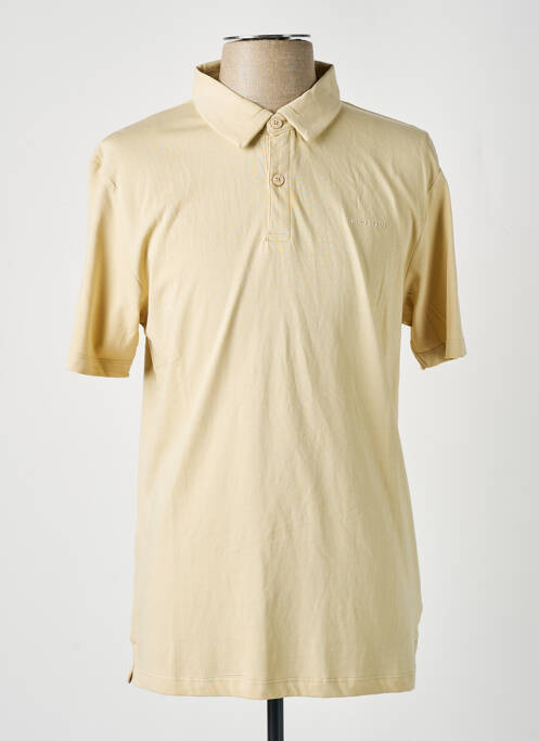 Polo tissage jersey manches courtes beige HERO SEVEN homme