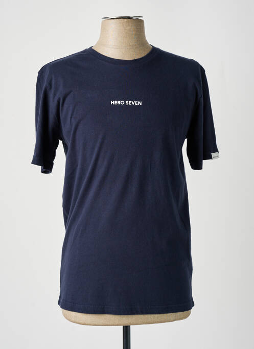 T-shirt bleu HERO SEVEN pour homme