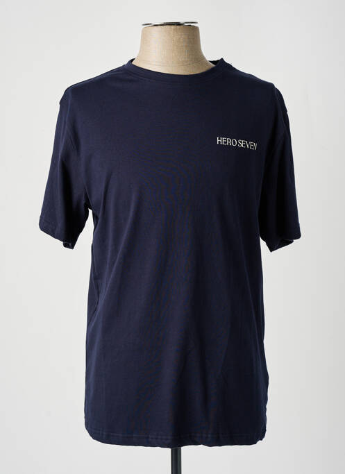 T-shirt bleu HERO SEVEN pour homme