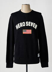 Pull col roulé noir HERO SEVEN pour homme seconde vue