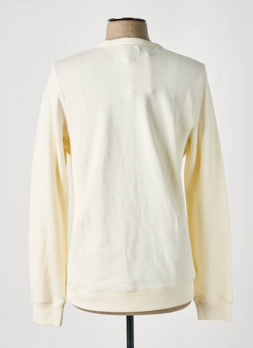 Sweat-shirt tissage jersey manches longues beige HERO SEVEN homme