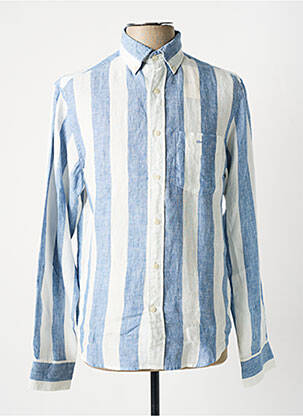 Chemise manches longues imprimé rayures bleu GANT homme