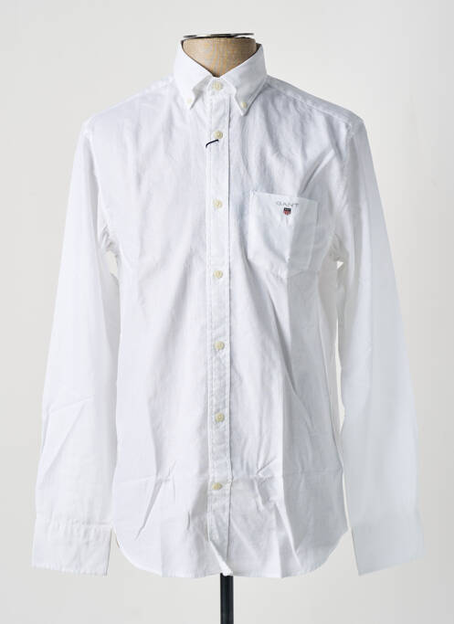 Chemise manches longues blanc GANT pour homme