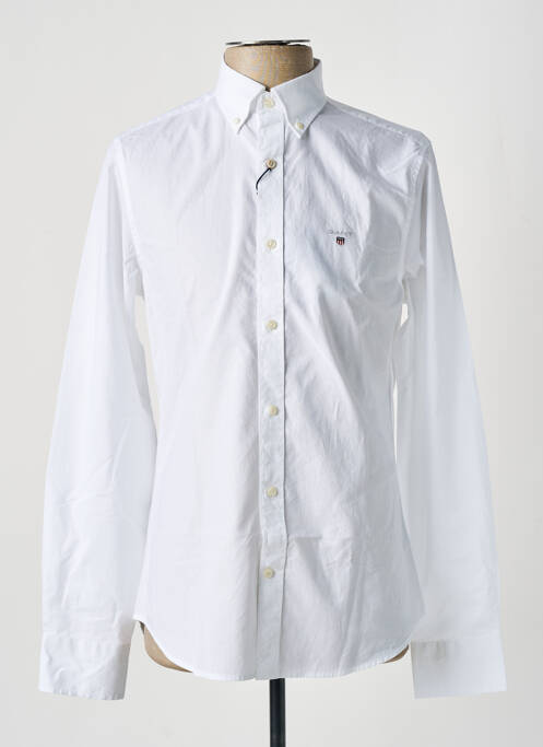 Chemise manches longues blanc GANT pour homme