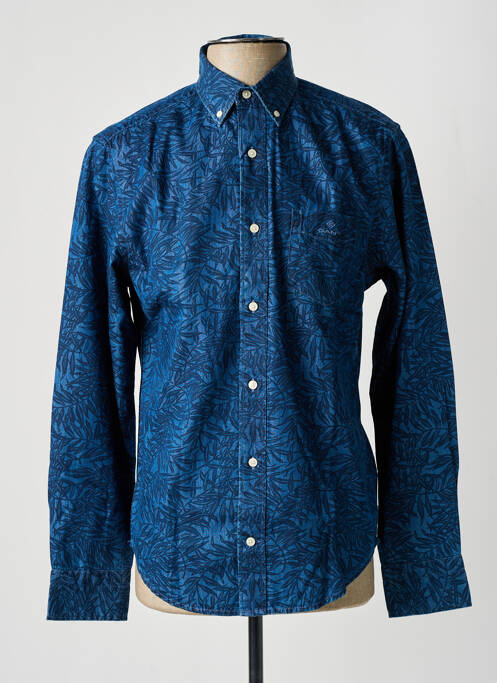 Chemise manches longues bleu GANT pour homme