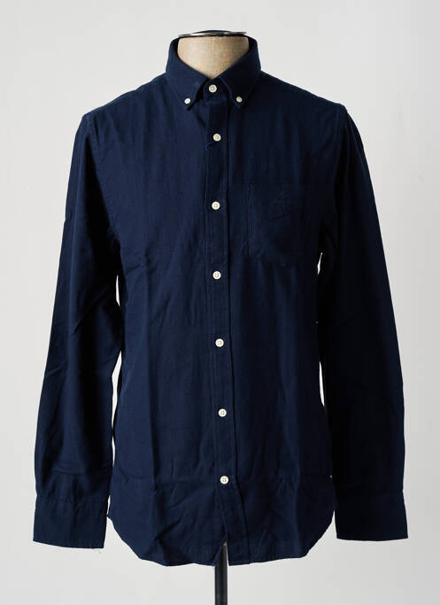 Chemise manches longues bleu GANT pour homme