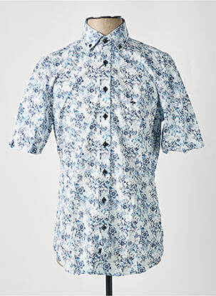 Chemise manches courtes coupe cintrée bleu FYNCH-HATTON homme