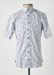 Chemise manches courtes poches bleu FYNCH-HATTON homme