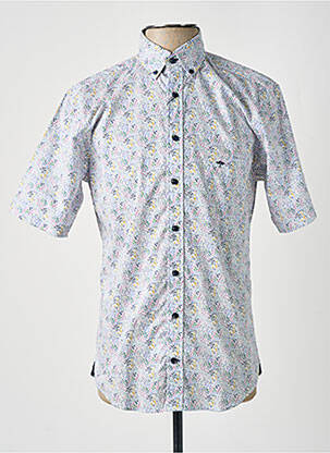 Chemise manches courtes poches bleu FYNCH-HATTON homme
