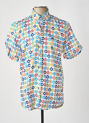 Chemise manches courtes coupe cintrée blanc THE SURFCAR homme