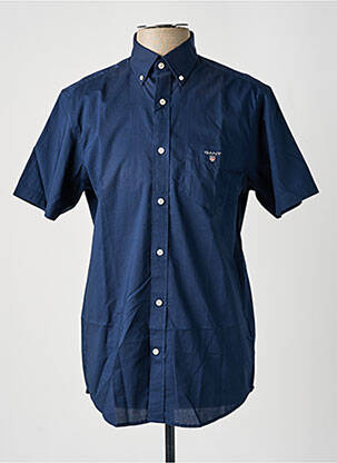 Chemise manches courtes bleu fonce GANT pour homme