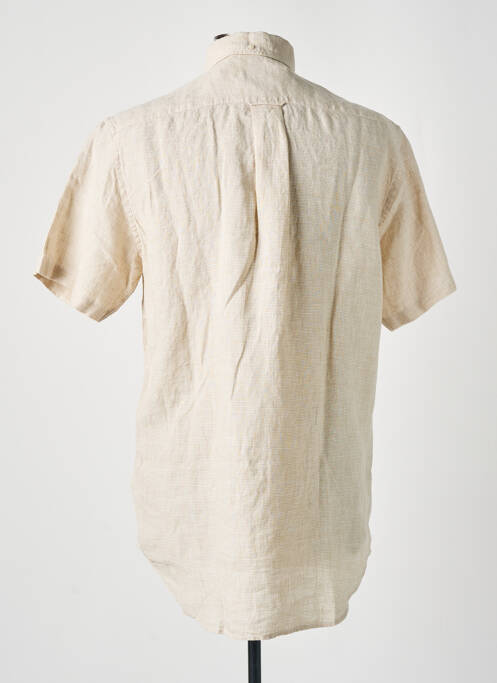 Chemise manches courtes beige GANT pour homme