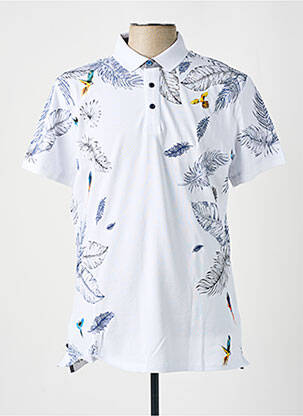 Polo blanc A FISH NAMED FRED pour homme