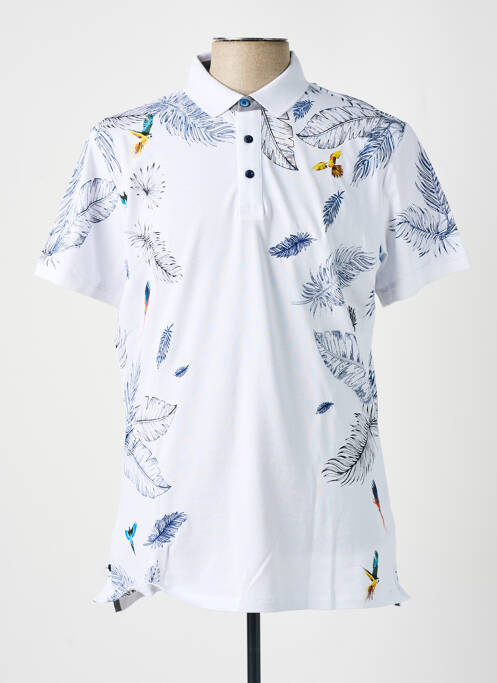 Polo blanc A FISH NAMED FRED pour homme