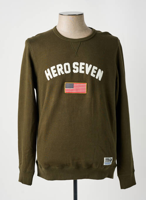 Sweat-shirt vert HERO SEVEN pour homme