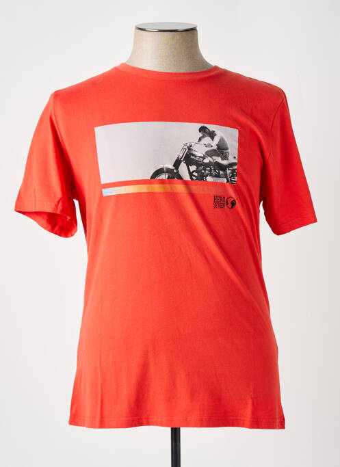 T-shirt orange HERO SEVEN pour homme