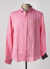 Chemise manches longues rose VICOMTEA pour homme seconde vue