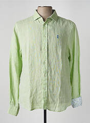 Chemise manches longues vert VICOMTEA pour homme seconde vue