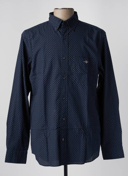 Chemise manches longues bleu GANT pour homme