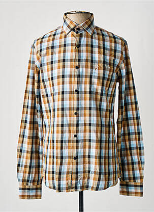 Chemise manches longues manches longues marron PIERRE CARDIN homme