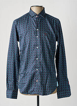 Chemise manches longues bleu THE SURFCAR pour homme