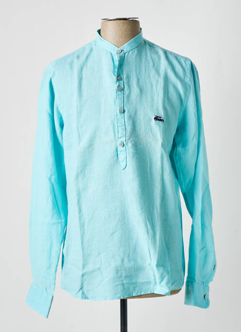 Chemise manches longues bleu THE SURFCAR pour homme