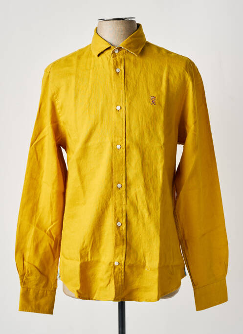 Chemise manches longues jaune VICOMTE ARTHUR pour homme