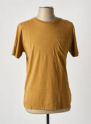 T-shirt stretch manches courtes marron FREEMAN T.PORTER homme