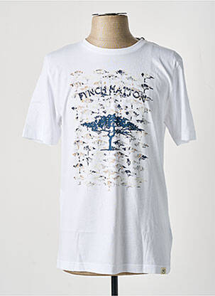 T-shirt coupe cintrée manches courtes blanc FYNCH-HATTON homme