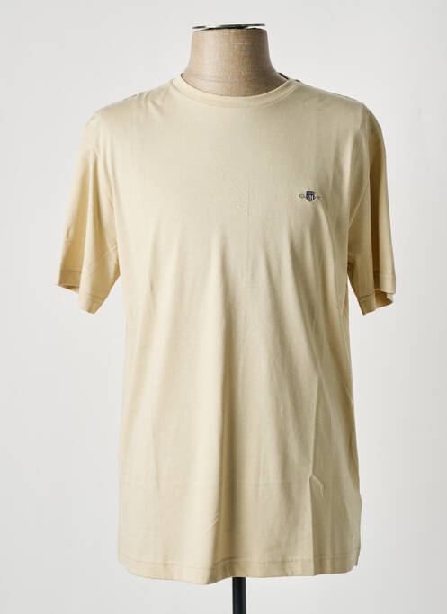 T-shirt beige GANT pour homme