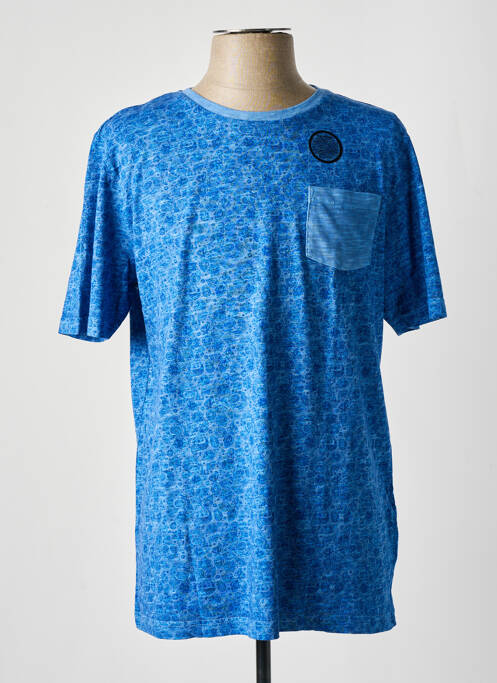 T-shirt bleu FYNCH-HATTON pour homme