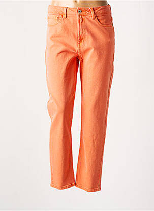 Jeans coupe droite taille haute taille haute orange ONLY femme