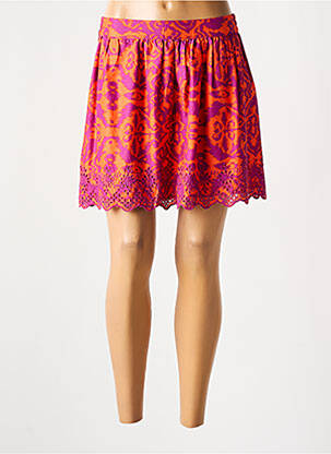 Jupe courte coupe évasée orange ONLY femme