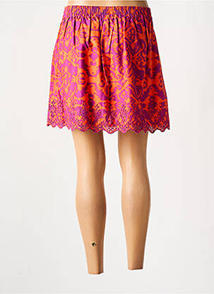 Jupe courte coupe évasée orange ONLY femme