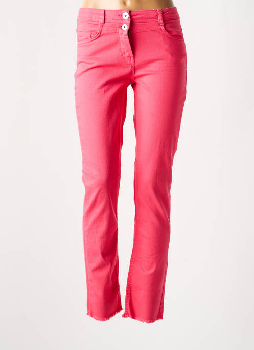 Jeans coupe slim rose CECIL pour femme