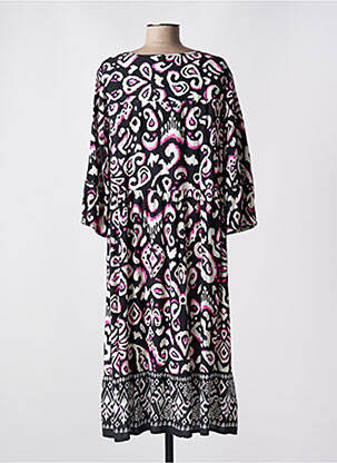 Robe mi-longue manches 3/4 manches 3/4 noir CECIL femme