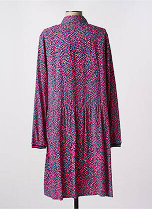 Robe mi-longue imprimé fantaisie manches longues rose CECIL femme