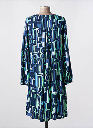 Robe mi-longue manches longues manches longues bleu CECIL femme