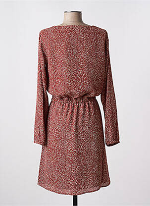 Robe mi-longue coupe fluide manches longues marron ONLY femme